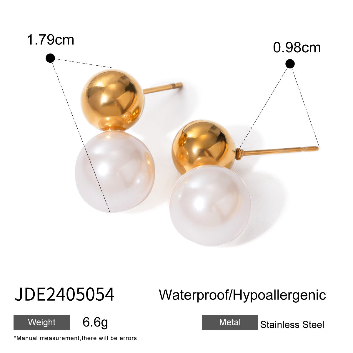 Nautica Dome Pearl Earrings | Statement Pearl Jewelry , Valdore