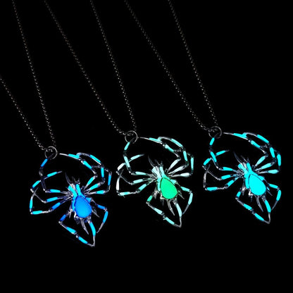 Halloween Glow in the Dark Spider Necklace, Valdore