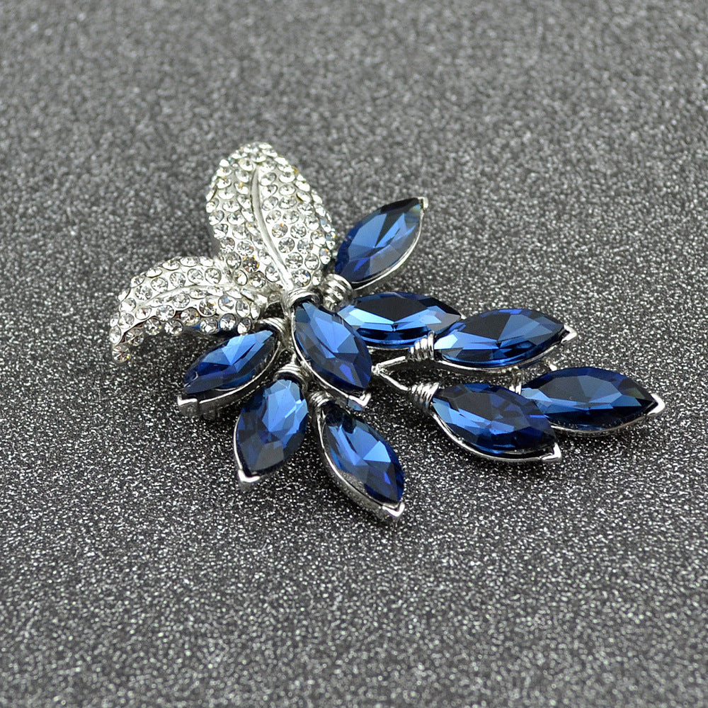 Full Diamond Austrian Crystal Brooch, Valdore