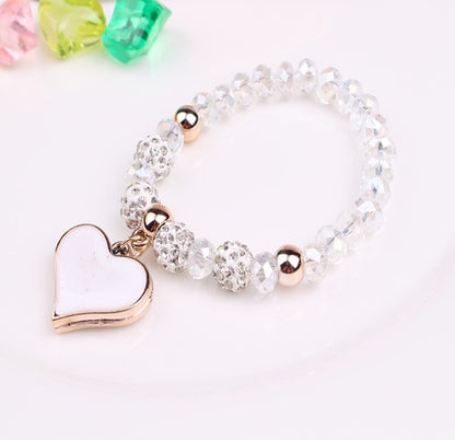Elastic Crystal Heart Bracelet & Bangle for Women, Valdore