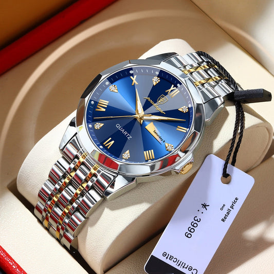 Men's Waterproof Luminous Luxury Watch, Valdore