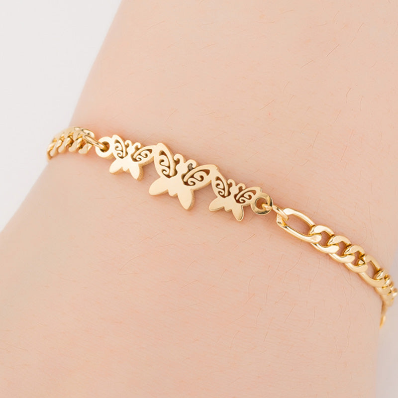 Gold Lucky Elephant Charm Bracelet for Women, Valdore