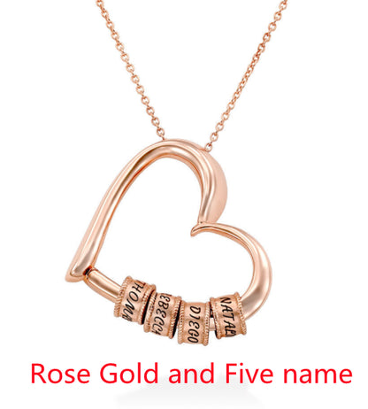Personalized Custom Name Heart Necklace for Women, Valdore