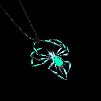 Halloween Glow in the Dark Spider Necklace, Valdore