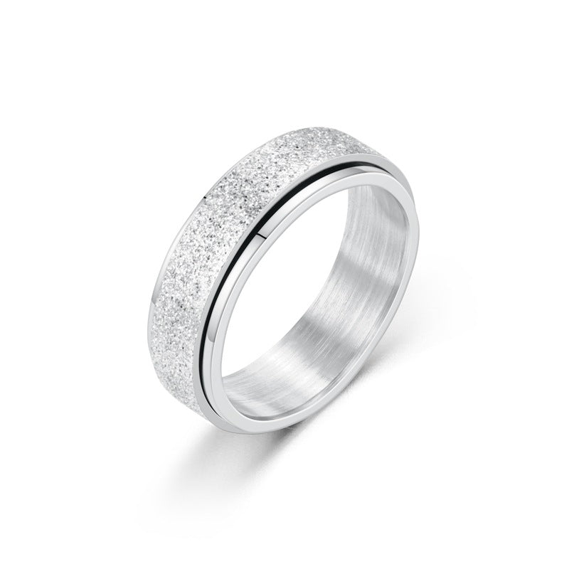 Turnable Anxiety Rings Rainbow Silver Color Relieve Stress Rings For Women Men, Valdore