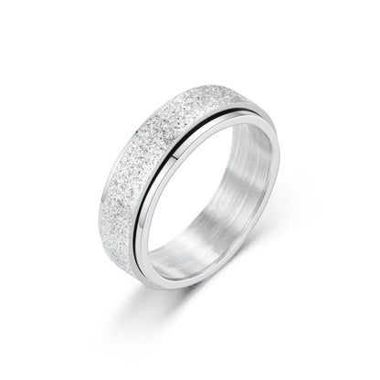 Turnable Anxiety Rings Rainbow Silver Color Relieve Stress Rings For Women Men, Valdore