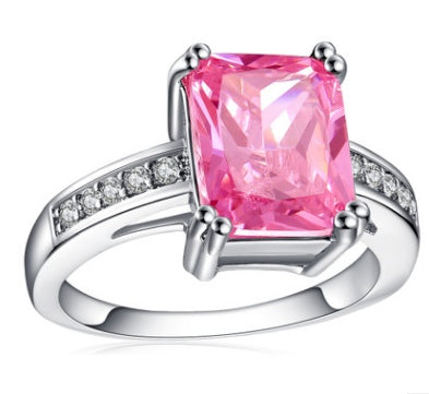 Square Black Sapphire 10kt Gold Filled Ring for Women, Valdore