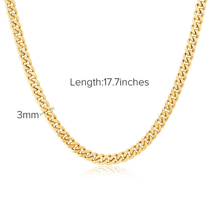Chunky Double Snake Chain Necklace for Women, valdore