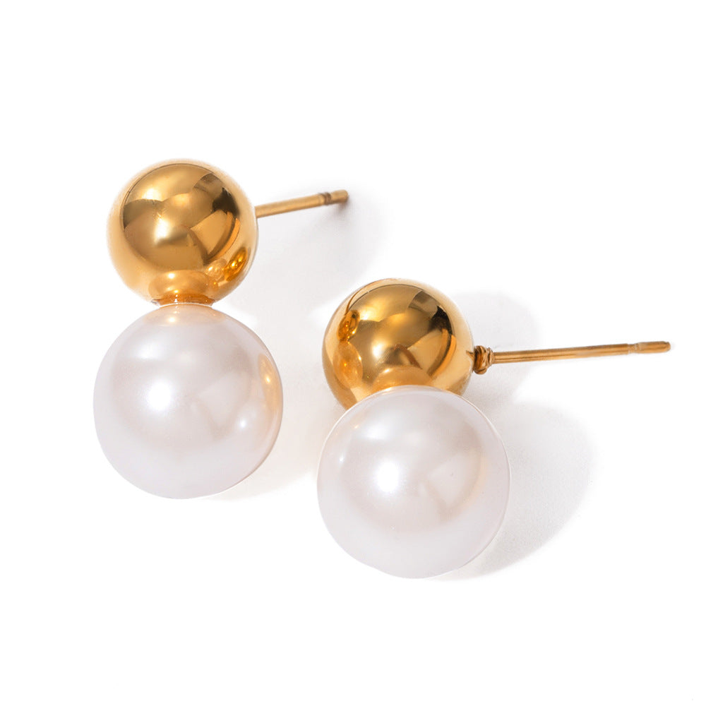 Nautica Dome Pearl Earrings | Statement Pearl Jewelry , Valdore