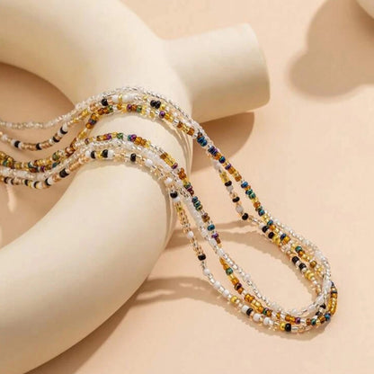Mixed Color Bead Waist Body Chain Set for Women, Valdore