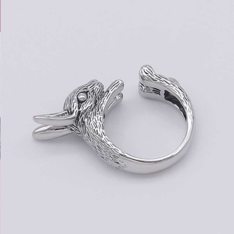 Zodiac Rabbit Ring for Women  Vintage Hip Hop Jewelry, valdore