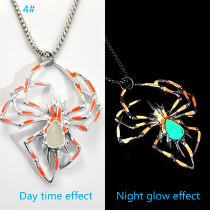 Halloween Glow in the Dark Spider Necklace, Valdore