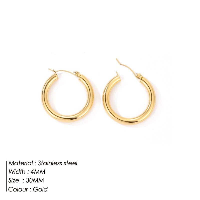 Wide Round Hoop Earrings for Women Bold Statement Jewelry, Valdore