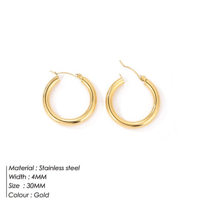 Wide Round Hoop Earrings for Women Bold Statement Jewelry, Valdore