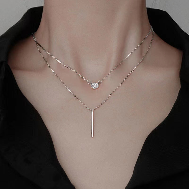 S925 Silver Micro Pave Zircon Pendant Necklace for Women, Valdore