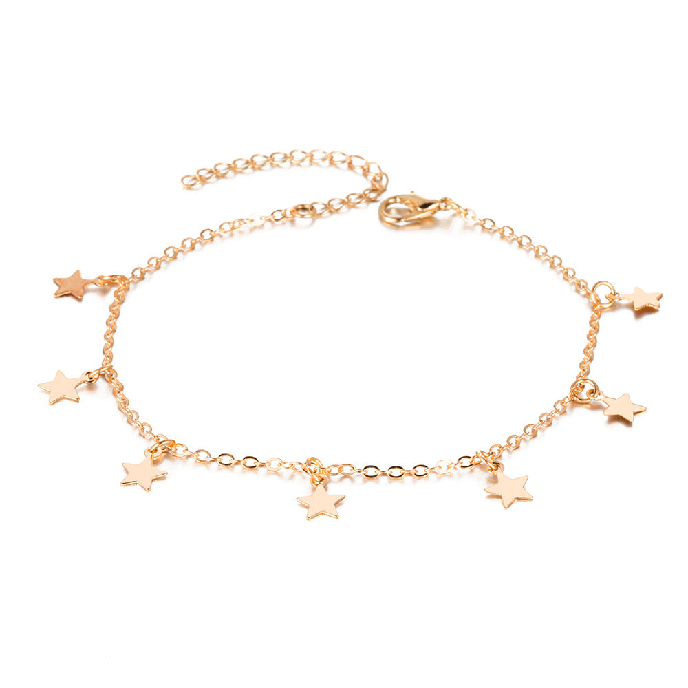 Simple Star Fashion Anklet for Women, Valdore