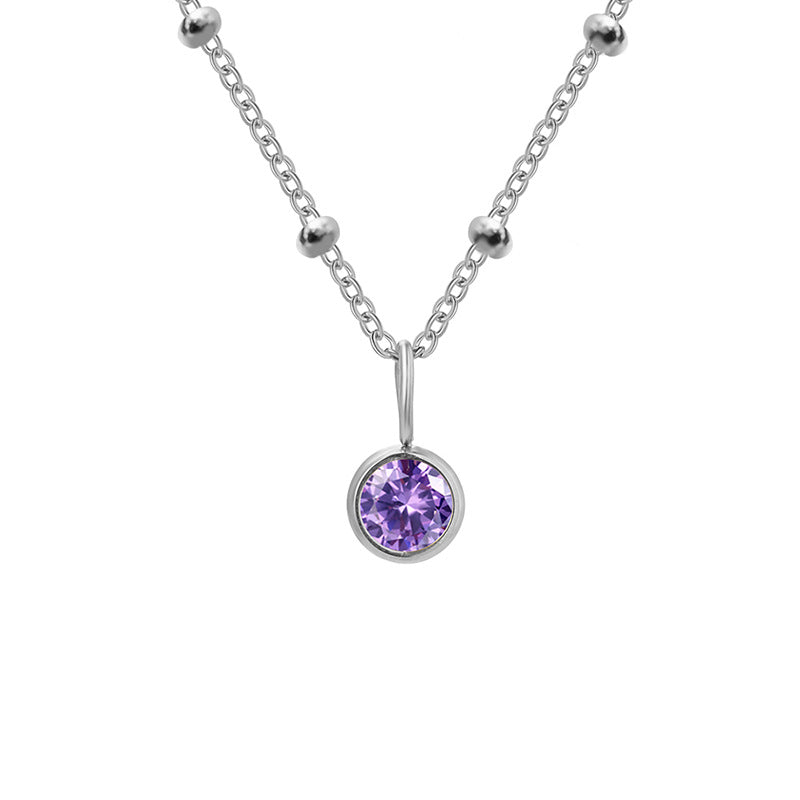 Diamond Birthstone Pendant Necklace for Women, Valdore