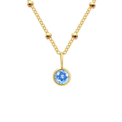 Diamond Birthstone Pendant Necklace for Women, Valdore