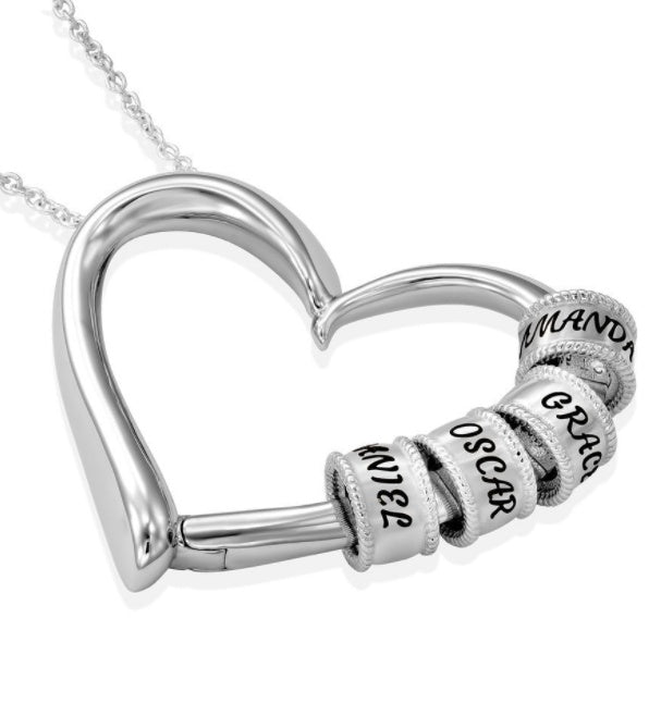 Personalized Custom Name Heart Necklace for Women, Valdore