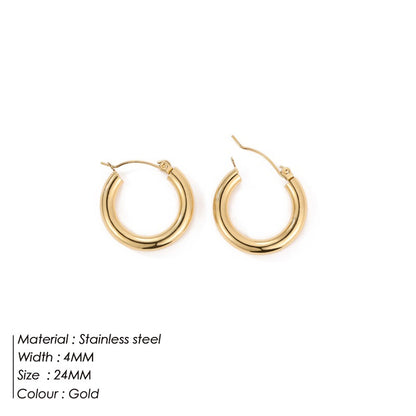 Wide Round Hoop Earrings for Women Bold Statement Jewelry, Valdore
