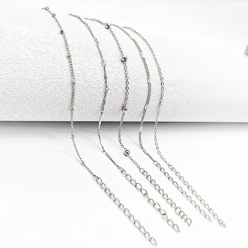 5 Piece Versatile Anklet Set for Women, Valdore