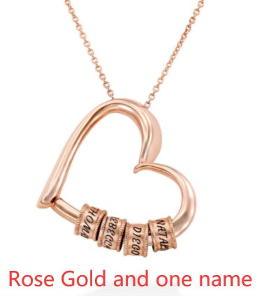 Personalized Custom Name Heart Necklace for Women, Valdore