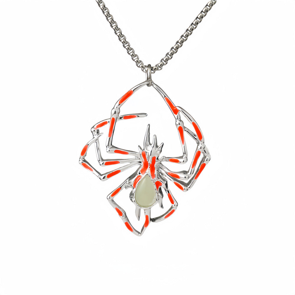 Halloween Glow in the Dark Spider Necklace, Valdore