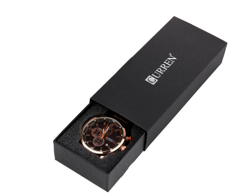 Men’s Quartz Analog Watch Stainless Steel Multi-Function Watch, Valdore