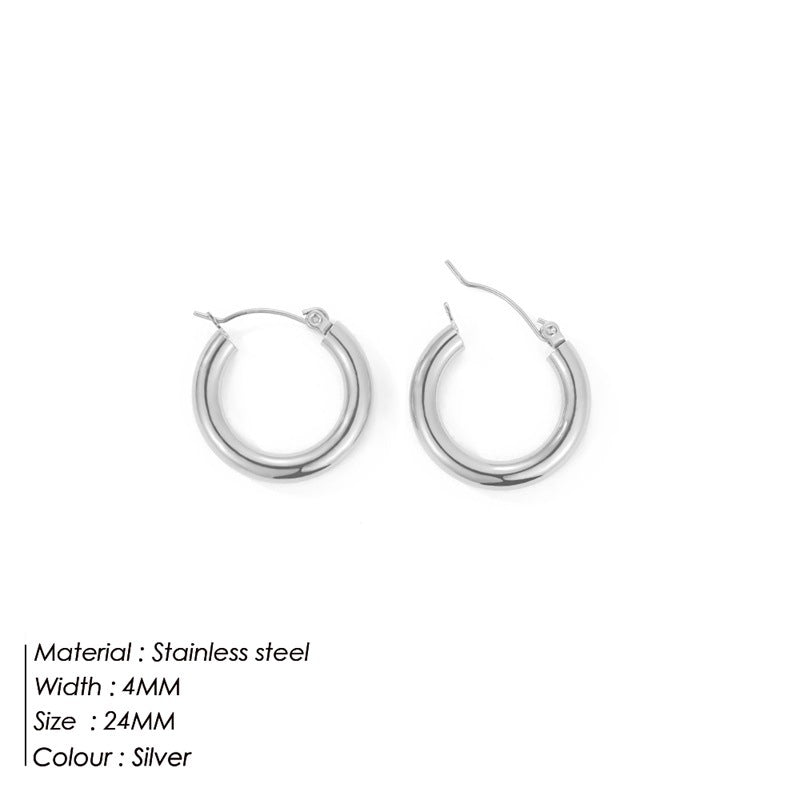 Wide Round Hoop Earrings for Women Bold Statement Jewelry, Valdore