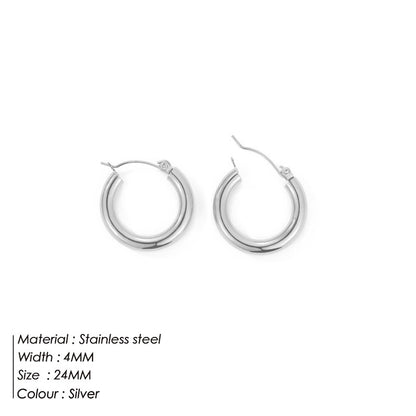 Wide Round Hoop Earrings for Women Bold Statement Jewelry, Valdore