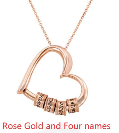 Personalized Custom Name Heart Necklace for Women, Valdore