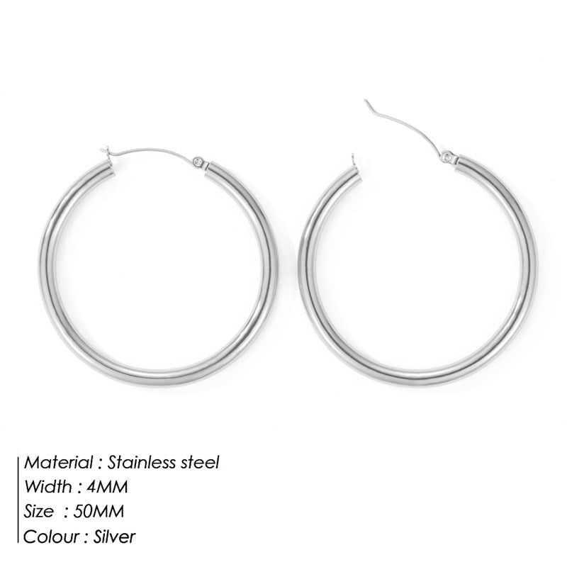 Wide Round Hoop Earrings for Women Bold Statement Jewelry, Valdore