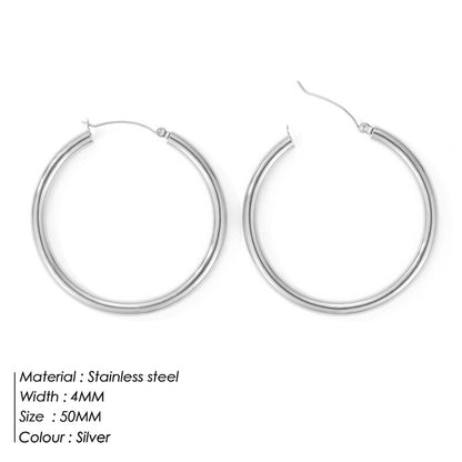 Wide Round Hoop Earrings for Women Bold Statement Jewelry, Valdore
