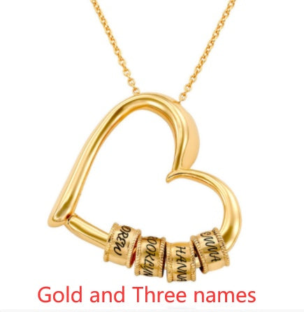 Personalized Custom Name Heart Necklace for Women, Valdore