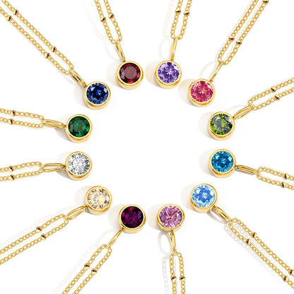 Diamond Birthstone Pendant Necklace for Women, Valdore