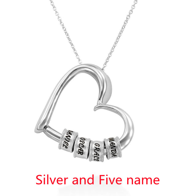 Personalized Custom Name Heart Necklace for Women, Valdore