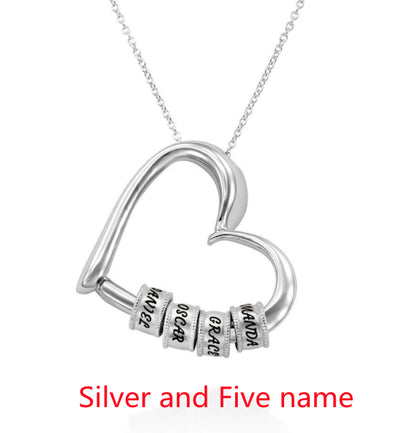 Personalized Custom Name Heart Necklace for Women, Valdore