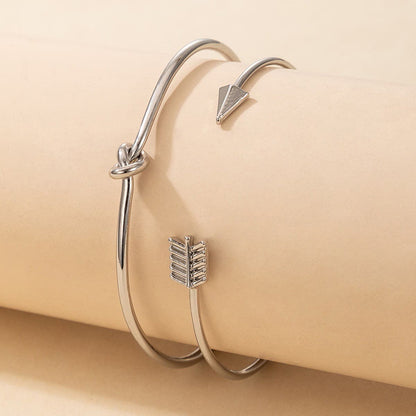 Knotted Arrow Bracelet Set for Women  Adjustable Couple Jewelry, Valdore