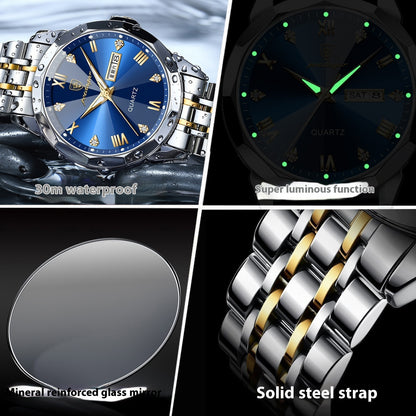 Men's Waterproof Luminous Luxury Watch, Valdore