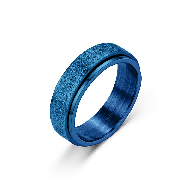 Turnable Anxiety Rings Rainbow Silver Color Relieve Stress Rings For Women Men, Valdore